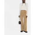 Moncler high-waisted straight trousers - Neutrals