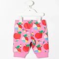 Stella McCartney Kids Apple & Worms print fleece joggers - Pink