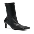 Jil Sander slanted 70mm square-toe ankle boots - Black