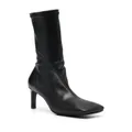 Jil Sander slanted 70mm square-toe ankle boots - Black
