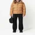 Burberry detachable-sleeves hooded puffer jacket - Brown
