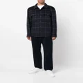 Vince checked double-pocket overshirt - Blue
