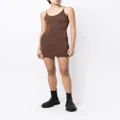 Dion Lee mini slim-cut slip dress - Brown