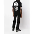 Philipp Plein Skull-print cotton polo shirt - Black