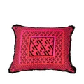 Versace graphic-print cushion - Red