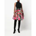 Philipp Plein Blossom floral-print skirt - Black