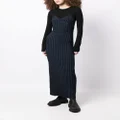Dion Lee two-tone corset dress - Black