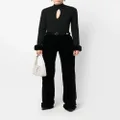 Saint Laurent high-waist velvet trousers - Black