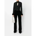 Saint Laurent high-waist velvet trousers - Black