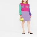Moschino intarsia logo-knit jumper dress - Pink