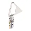 Prada triangle-logo charm-detail keyring - Silver