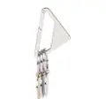 Prada triangle-logo charm-detail keyring - Silver