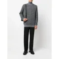 Balmain intarsia-knit roll-neck jumper - Grey