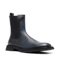 Alexander McQueen elasticated leather boots - Blue