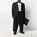 Yohji Yamamoto drop-crotch linen trousers - Black
