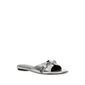 Balenciaga Cagole metallic-effect sandals - Silver