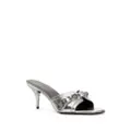 Balenciaga Cagole heeled sandals - Silver