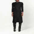 Balenciaga metallic-woven wool midi dress - Black