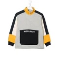 Woolrich Kids colour-block zip-collar sweatshirt - Yellow