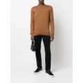Zegna knitted long-sleeve polo shirt - Brown