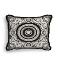 Versace Barocco Foulard large velvet cushion - Black