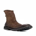 Premiata zip-up leather boots - Brown