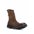 Premiata zip-up leather boots - Brown