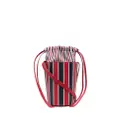 Thom Browne mini RWB-Stripe lining bucket bag - Red