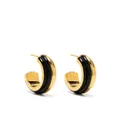 Aurelie Bidermann stripe hoop earrings - Black