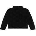 Dolce & Gabbana Kids logo-jacquard half-zip sweater - Black
