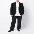 Yohji Yamamoto single-breasted fitted blazer - Black