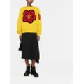 Kenzo floral-print wide-sleeved jumper - Yellow