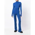 Dion Lee flared ribbed-knit trousers - Blue