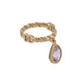Dolce & Gabbana 18kt yellow gold amethyst drop-design ring