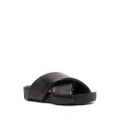 Jil Sander crossover strap chunky sandals - Black