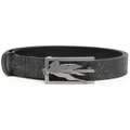 ETRO logo-buckle leather belt - Grey