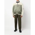 sacai panelled funnel neck jacket - Green