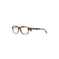 Montblanc logo square-frame glasses - Brown