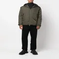 Moncler logo-patch sleeve hooded jacket - Green