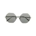 Linda Farrow Aurua round-frame sunglasses - Grey