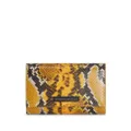 Giuseppe Zanotti Ulyana snakeskin-effect clutch bag - Yellow