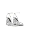 Dolce & Gabbana 3.5 105mm patent leather sandals - White