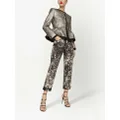 Dolce & Gabbana peplum-hem brocade jacket - Silver