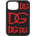Dolce & Gabbana logo-embossed iPhone 13 Pro Max case - Black