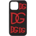 Dolce & Gabbana logo-embossed iPhone 13 Pro Max case - Black