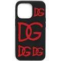 Dolce & Gabbana logo-embossed iPhone 13 Pro case - Black