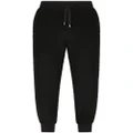 Dolce & Gabbana fleece-texture track pants - Black