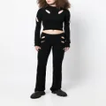 Dion Lee cut out-detail cropped knitted top - Black