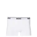 BOSS pack-of-three logo-waistband boxer briefs - White