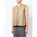 Rick Owens zipped shearling vest - Brown